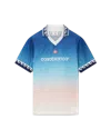 Casablanca Paris Jacquard Gradient Short-sleeve Football Shirt In Blue In Blue