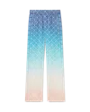 Casablanca Paris Jacquard Gradient Silk Trousers In Blue In Multi