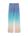 Casablanca Paris Jacquard Gradient Silk Trousers In Blue In Multi