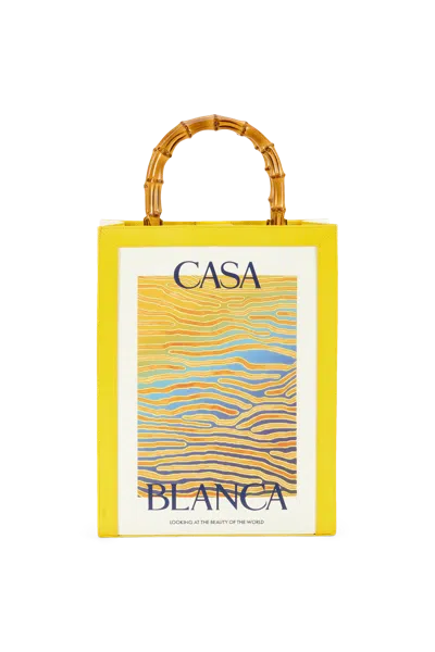 Casablanca Paris Jour Dange Canvas Tote Bag By  In Multi