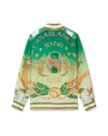 Casablanca Paris Joyaux D'afrique Long-sleeve Silk Shirt In Green