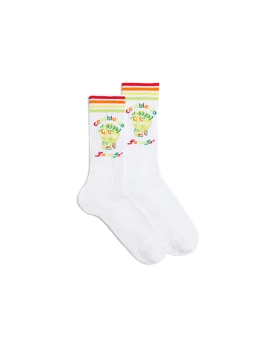 Casablanca Paris Kawaii Tennis Ball Socks In Red
