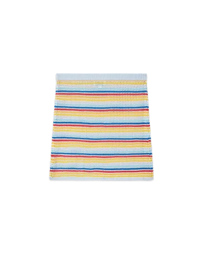 Casablanca Paris Knit Stripe Skirt In Blue In Multi