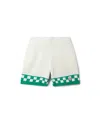 Casablanca Paris Knitted Crochet Shorts In White In White