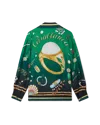 Casablanca Paris La Boite A Bijoux Long-sleeve Silk Shirt In Green