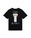 Casablanca Paris La Colonne Short-sleeve Short-sleeve T-shirt In Black