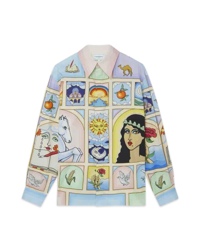Casablanca Paris La Fable Cotton Shirt In Multi