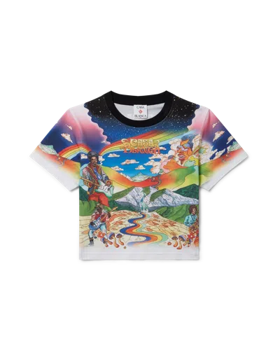 Casablanca Paris La Musique Cropped T-shirt In Multi