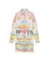 Casablanca Paris L'arbre De Vie Button Through Dress In Pink