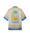 Casablanca Paris L'arc Coloré Short-sleeve Silk Shirt In Green In Multi
