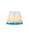Casablanca Paris L'arc Coloré Silk Shorts In Blue