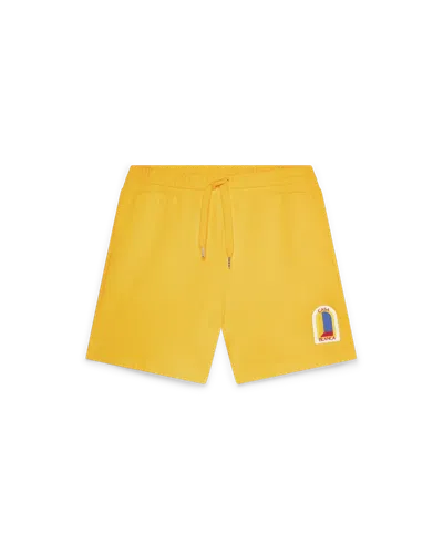 Casablanca Paris L'arche De Jour Patch Sweatshorts In Yellow