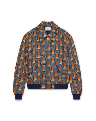 Casablanca Paris L'arche De Nuit Jacquard Bomber Jacket In Multi