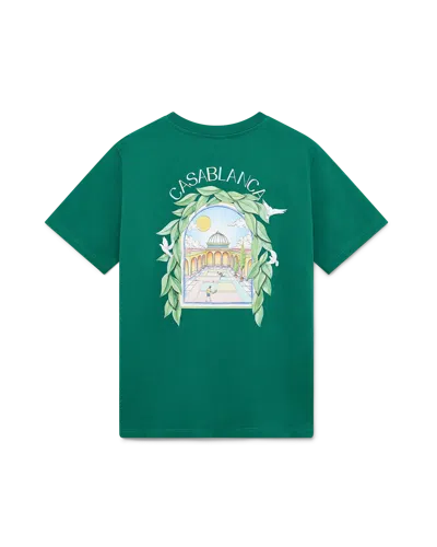 Casablanca Paris L'arche De Tennis Short-sleeve T-shirt In Green