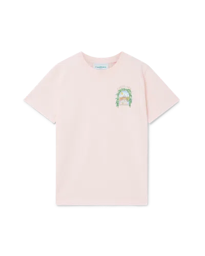 Casablanca Paris L'arche De Tennis Short Sleeve T-shirt In Pink