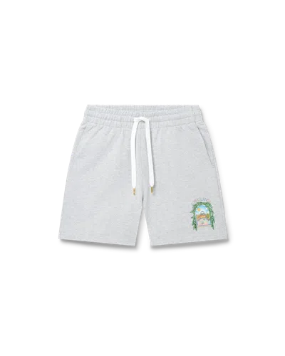 Casablanca Paris L'arche De Tennis Sweatshorts In Gray