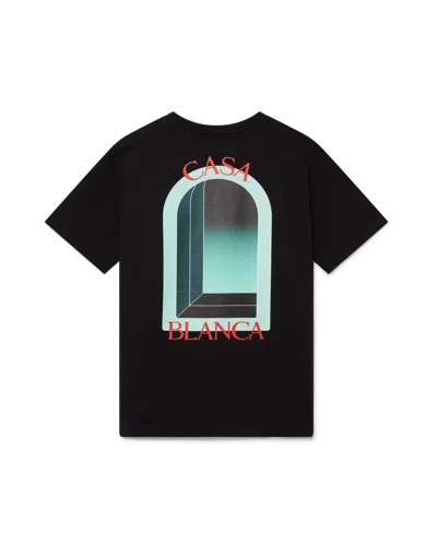 Casablanca Paris L'arche Short-sleeve T-shirt In Black