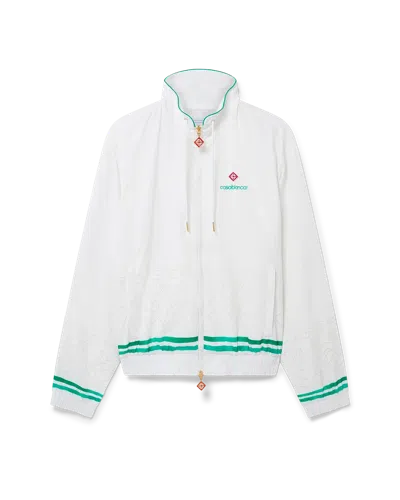 Casablanca Paris Laser Detail Track Jacket In White