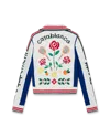 Casablanca Paris Laurel Intarsia Knit Jacket In Multi