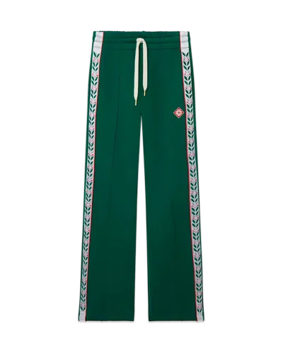 Casablanca Paris Laurel Panelled Sweatpants In Green