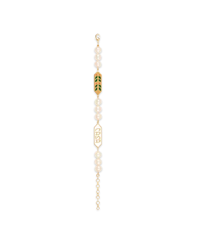 Casablanca Paris Laurel Pearl Bracelet By  In Multi