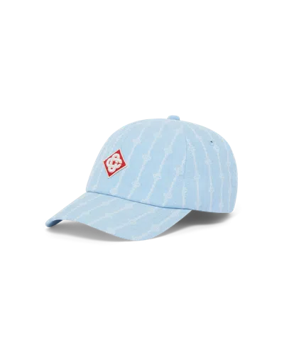 Casablanca Paris Laurel Stripe Logo Patch Cap By  In Multi