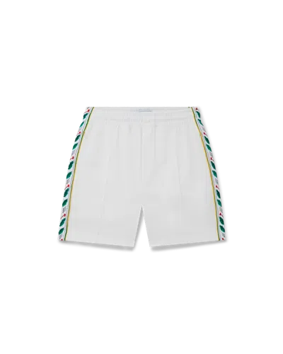 Casablanca Paris Laurel Track Shorts In White