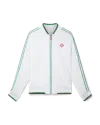 Casablanca Paris Laurel Velour Track Jacket In White