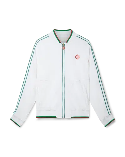 Casablanca Paris Laurel Velour Track Jacket In White