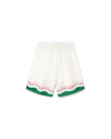 Casablanca Paris Le Jeu De Ping Pong Silk Shorts In White