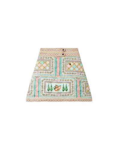 Casablanca Paris Le Labyrinthe Quilted Mini Skirt In Multi