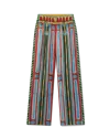 Casablanca Paris Le Palais En Fleur Silk Trousers In Multi