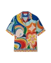 Casablanca Paris Le Pouvoir Des Fleurs Short Sleeve Silk Shirt In Multi