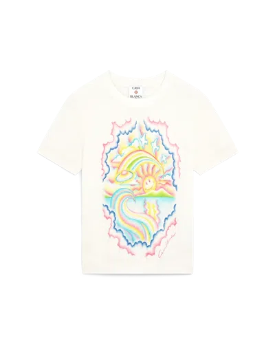 Casablanca Paris Le Re Ve Ensoleille T-shirt In White