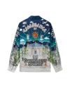 Casablanca Paris Le Temple Du Sport Long-sleeve Silk Shirt In Multi
