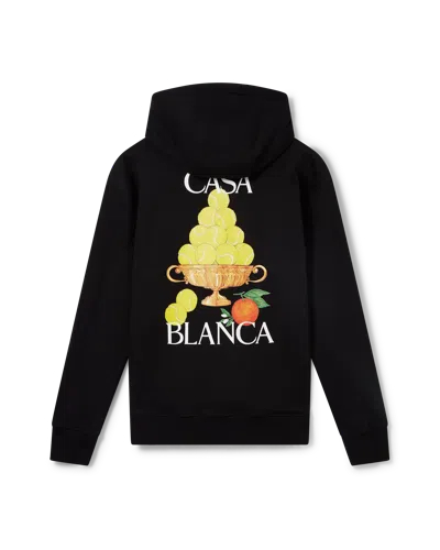 Casablanca Paris Le Triomphe De Tennis Hooded Sweatshirt In Orange