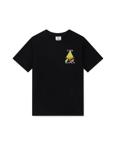 Casablanca Paris Le Triomphe De Tennis T-shirt In Orange In Black