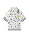 Casablanca Paris Le Vase Brise Short-sleeve Silk Shirt In Multi