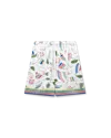 Casablanca Paris Le Vase Brise Silk Shorts In Multi