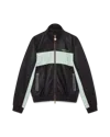 Casablanca Paris Leather Track Jacket In Black In Black