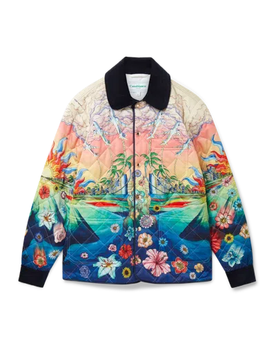 Casablanca Paris L'envol Hunting Jacket In Yellow In Multi