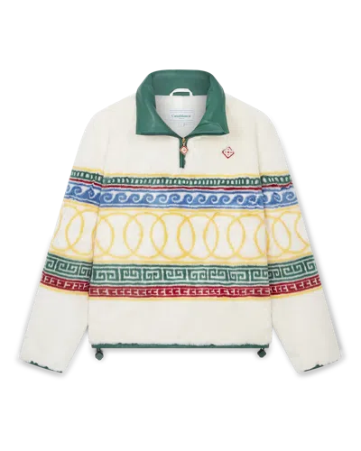 Casablanca Paris Les Anneaux Fur Pullover Jacket In White