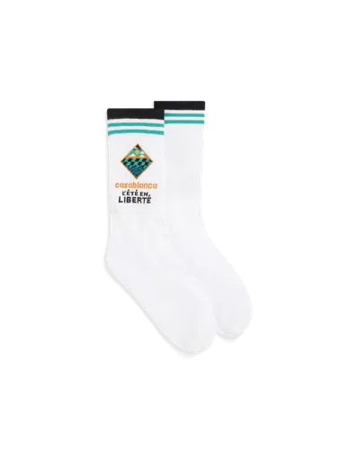 Casablanca Paris L'été En Liberté Socks In White