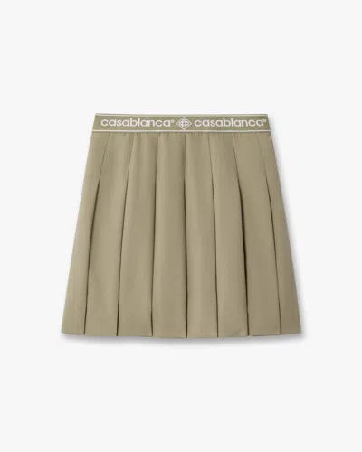 Casablanca Paris Light Brown Pleated Mini Skirt