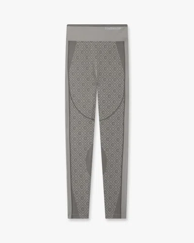 Casablanca Paris Light Grey Seamless Monogram Leggings In Multicolor