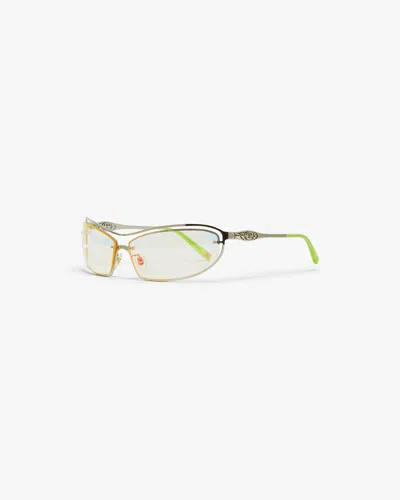 Casablanca Paris Lime Spiral Sunglasses By  In Gold