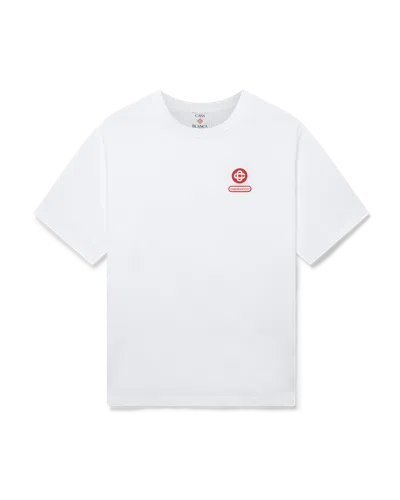 Casablanca Paris Logo Patch Short Sleeve T-shirt In Multi