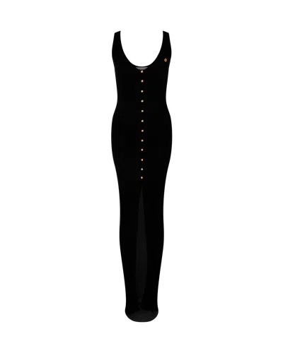 Casablanca Paris Long Ribbed Dress In Multi