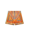 Casablanca Paris Low Rider Silk Shorts In Multi