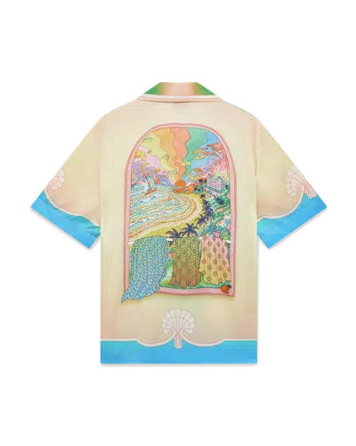 Casablanca Paris Lucid Dreams Short-sleeve Silk Shirt In Multi